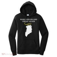 Greenland Map With Trump Hair Make Greenland Great Again Women's Hoodie thumb 0
