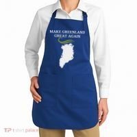 Greenland Map With Trump Hair Make Greenland Great Again Apron thumb 2