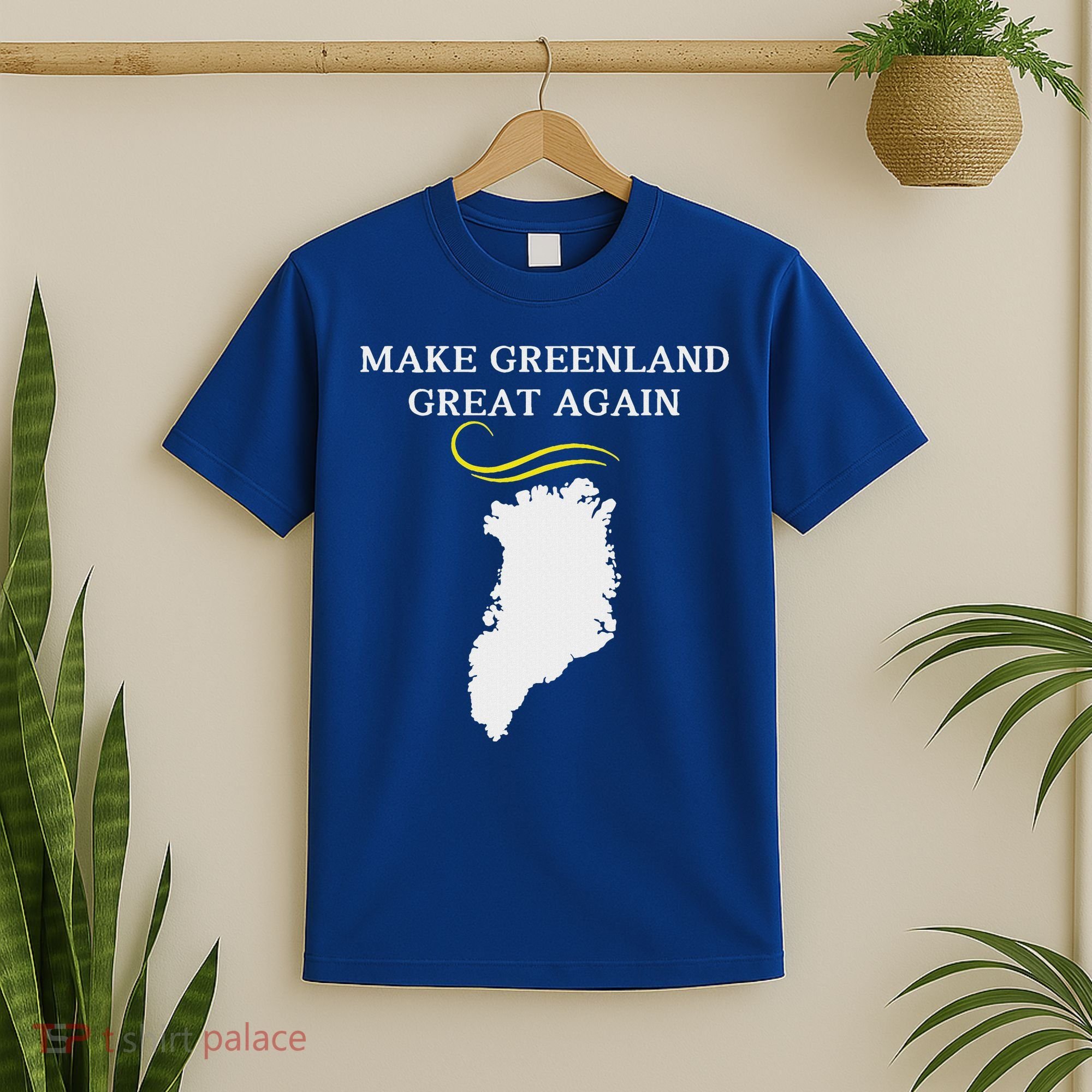 Greenland Map With Trump Hair Make Greenland Great Again T-Shirt