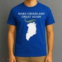 Greenland Map With Trump Hair Make Greenland Great Again T-Shirt thumb 3