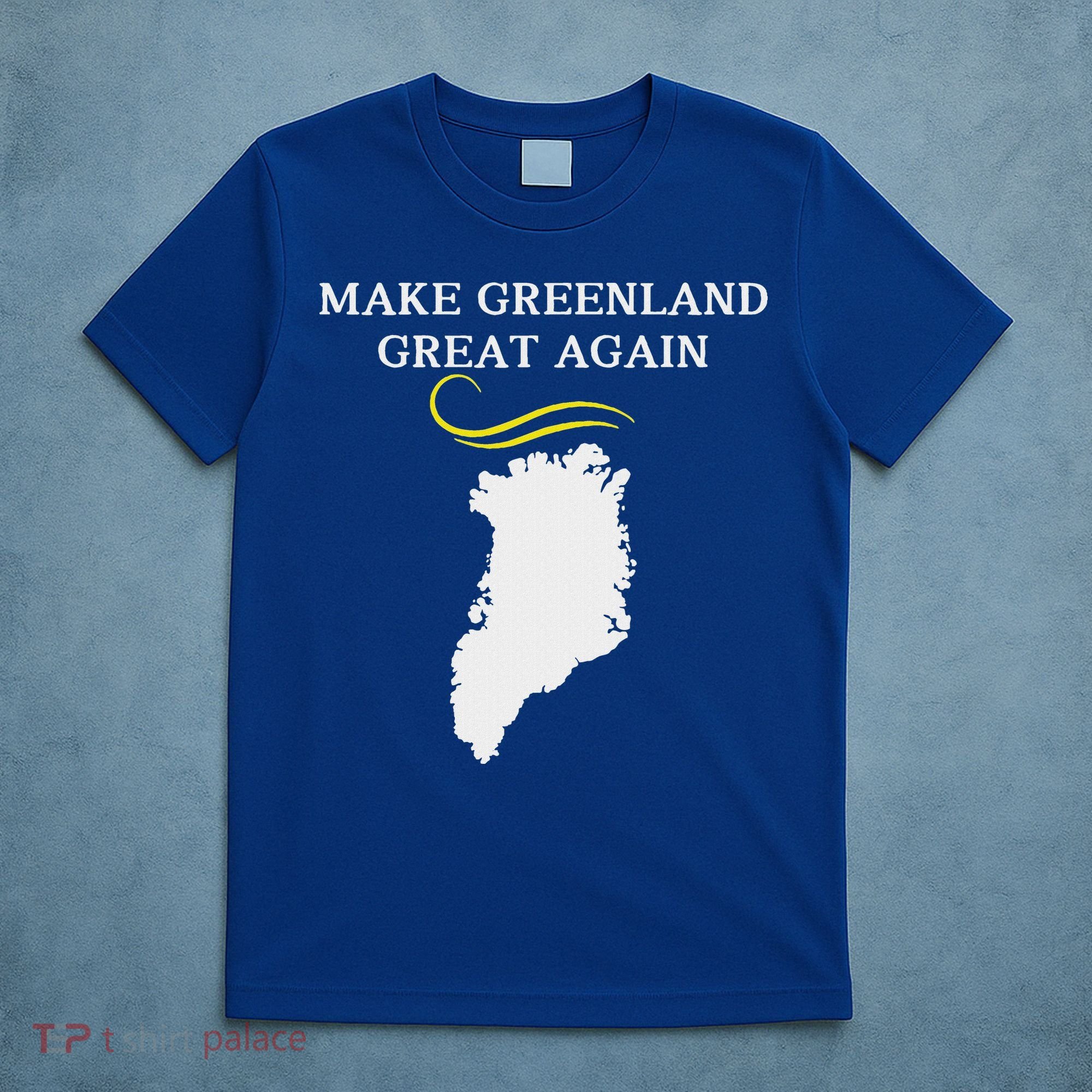 Greenland Map With Trump Hair Make Greenland Great Again T-Shirt