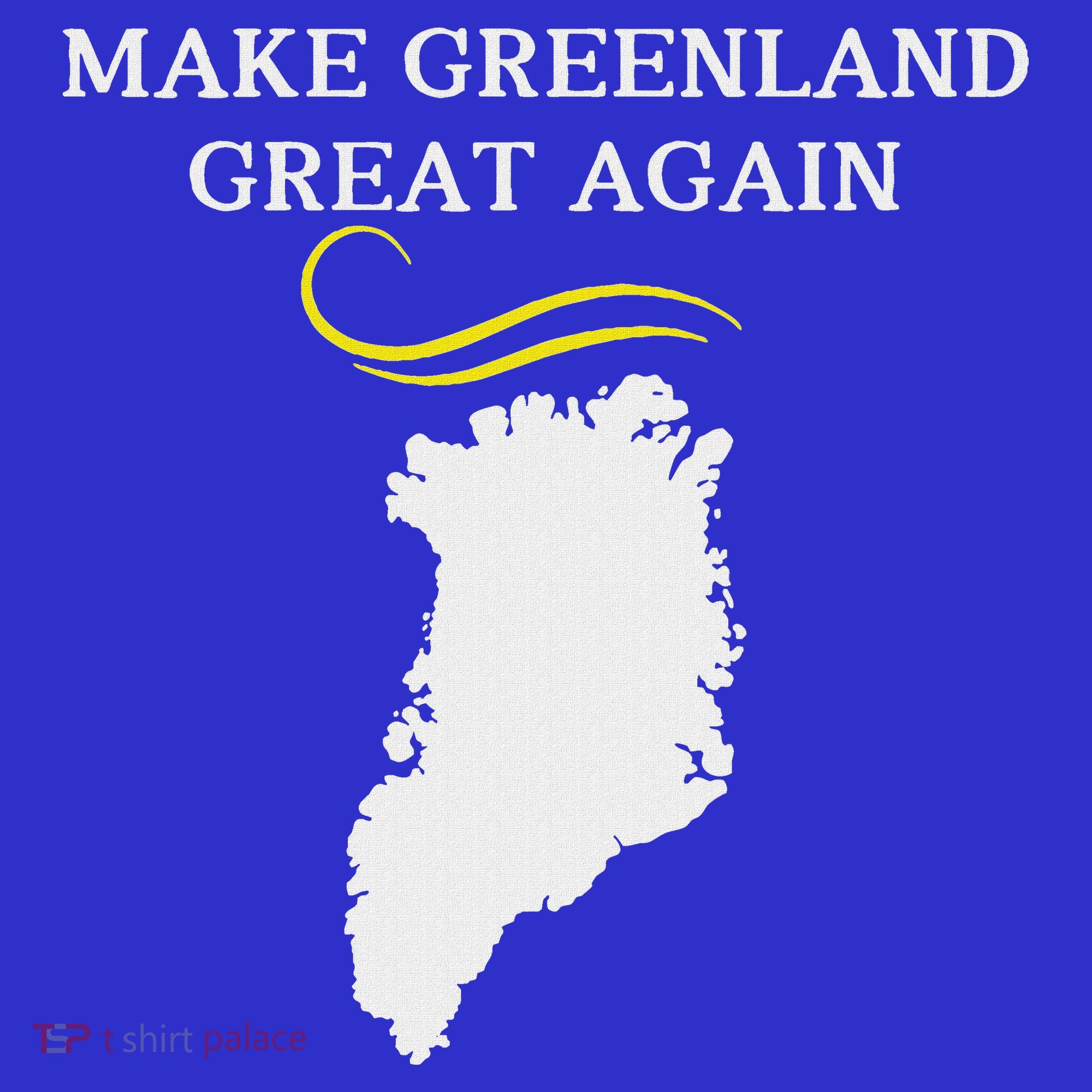 Greenland Map With Trump Hair Make Greenland Great Again T-Shirt