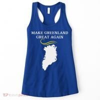 Greenland Map With Trump Hair Make Greenland Great Again Women's Tank Top thumb 0