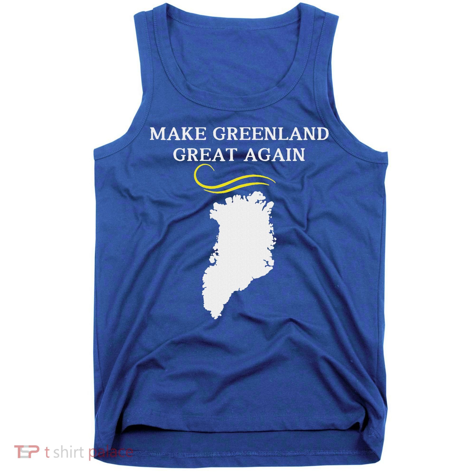 Greenland Map With Trump Hair Make Greenland Great Again Tank Top