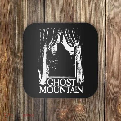 Ghost Mountain Window Black Coaster