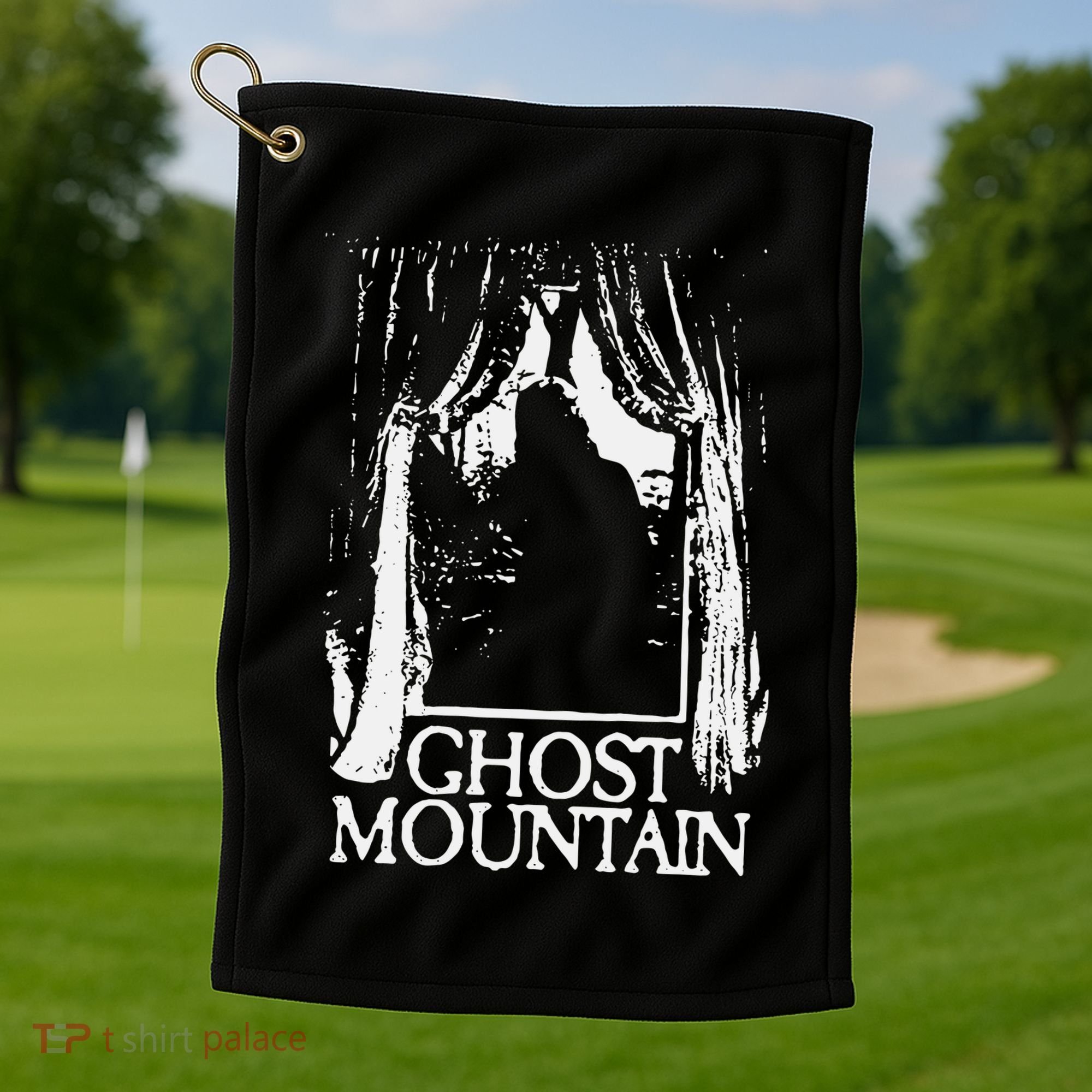 Ghost Mountain Window Black Golf Towel