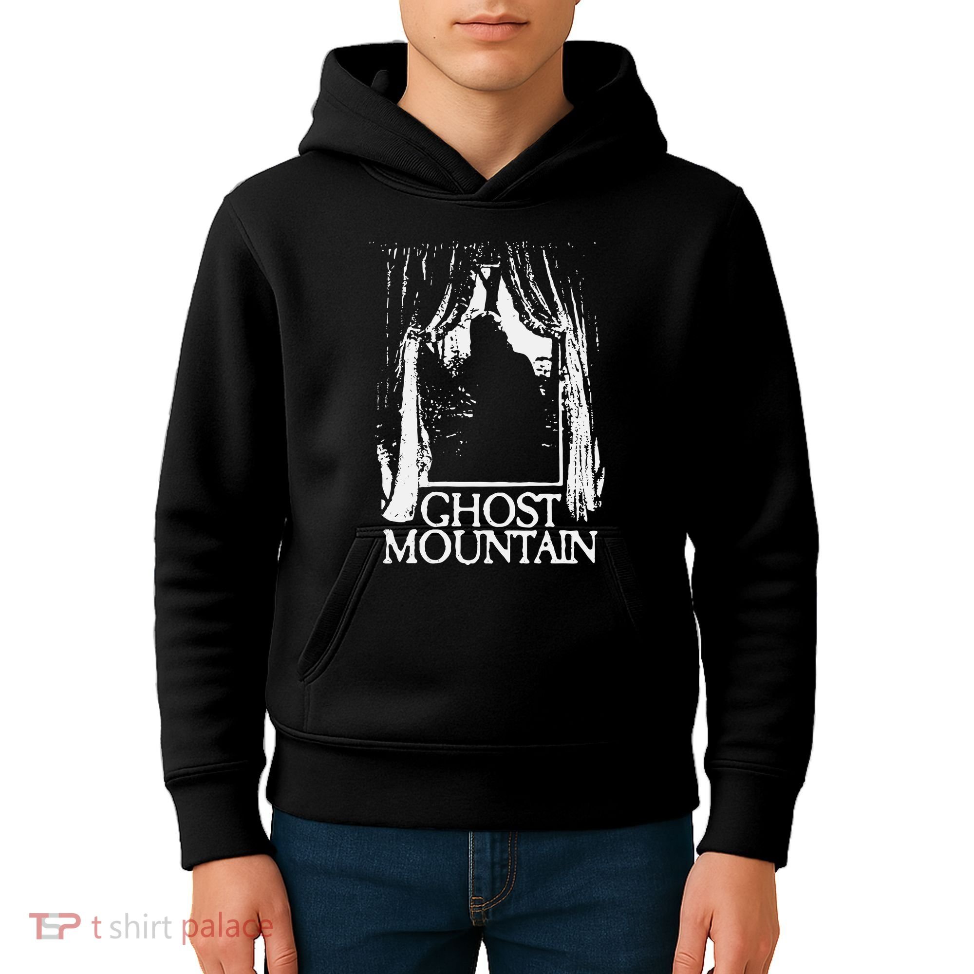 Ghost Mountain Window Black Kids Hoodie