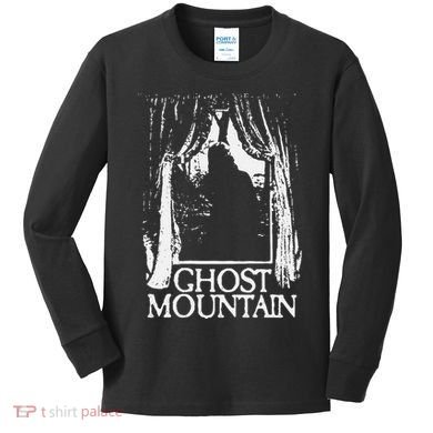 Ghost Mountain Window Black Kids Long Sleeve Shirt