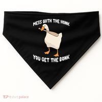 Goose Mess With The Honk You Get The Bonk USA-Made Doggie Bandana thumb 0