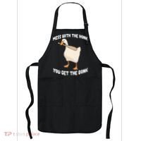Goose Mess With The Honk You Get The Bonk Apron thumb 0
