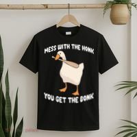 Goose Mess With The Honk You Get The Bonk T-Shirt thumb 2