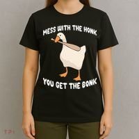 Goose Mess With The Honk You Get The Bonk T-Shirt thumb 4