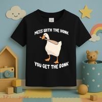 Goose Mess With The Honk You Get The Bonk Toddler T-Shirt thumb 3