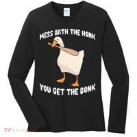 Goose Mess With The Honk You Get The Bonk Women's Long Sleeve Shirt thumb 0