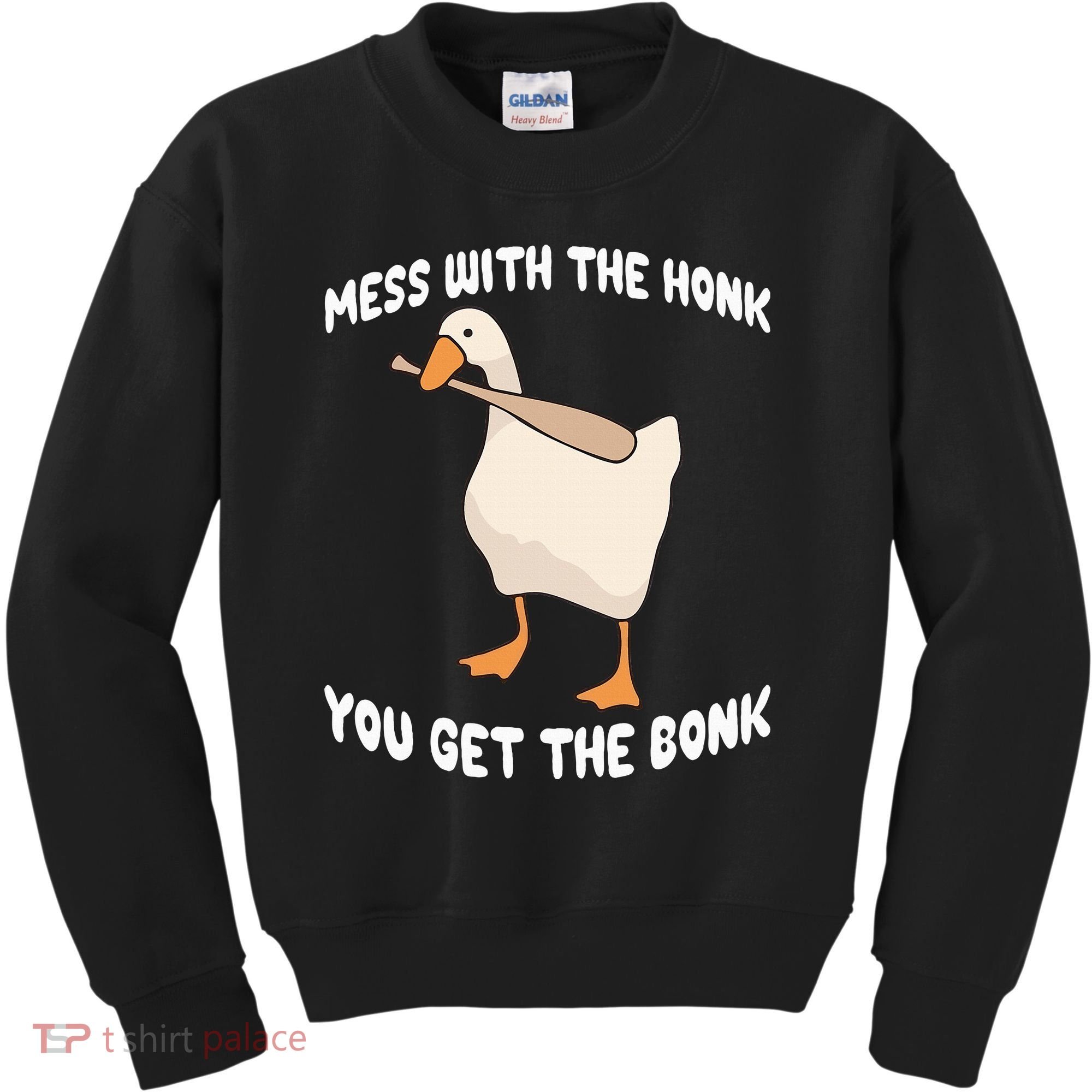 Goose Mess With The Honk You Get The Bonk Kids Sweatshirt