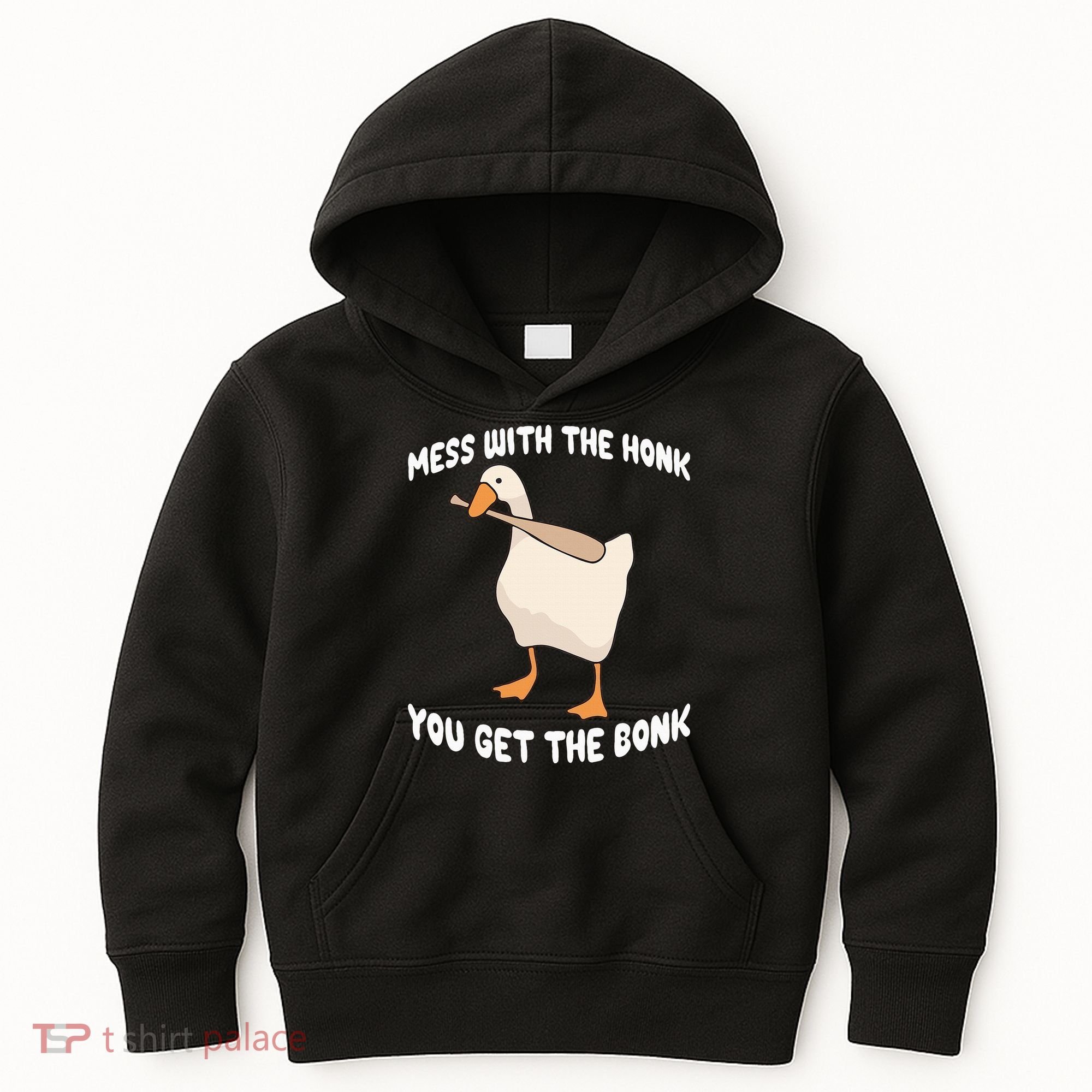 Goose Mess With The Honk You Get The Bonk Kids Hoodie