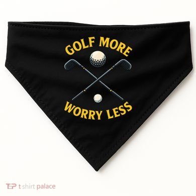 Golf More Worry Less USA-Made Doggie Bandana