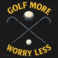 Golf More Worry Less USA-Made Doggie Bandana thumb 2