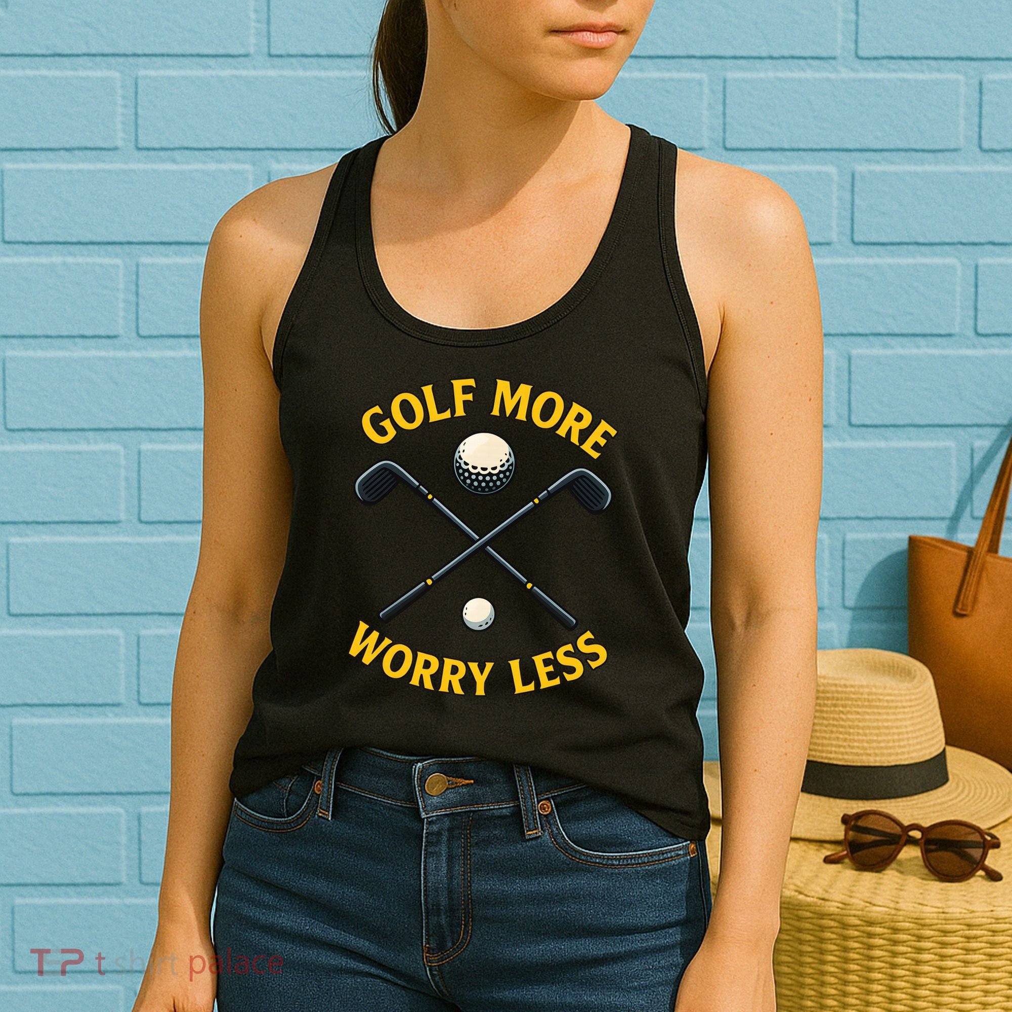 Golf More Worry Less Women's Tank Top