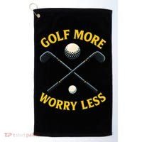 Golf More Worry Less Golf Towel thumb 0