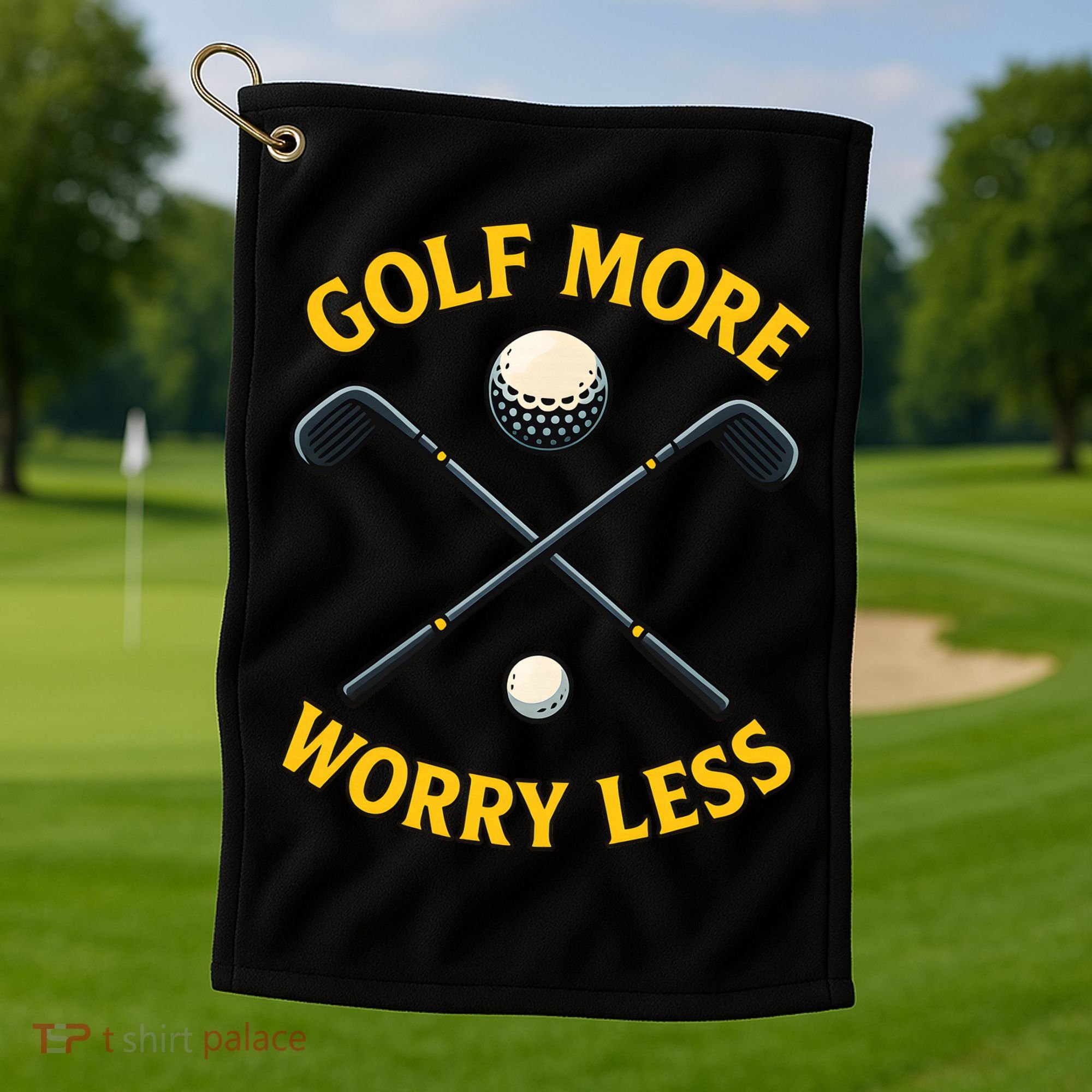 Golf More Worry Less Golf Towel