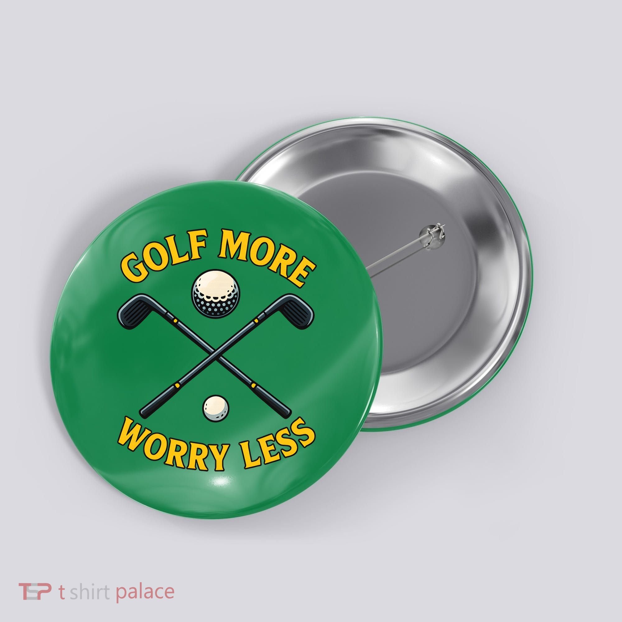 Golf More Worry Less Button