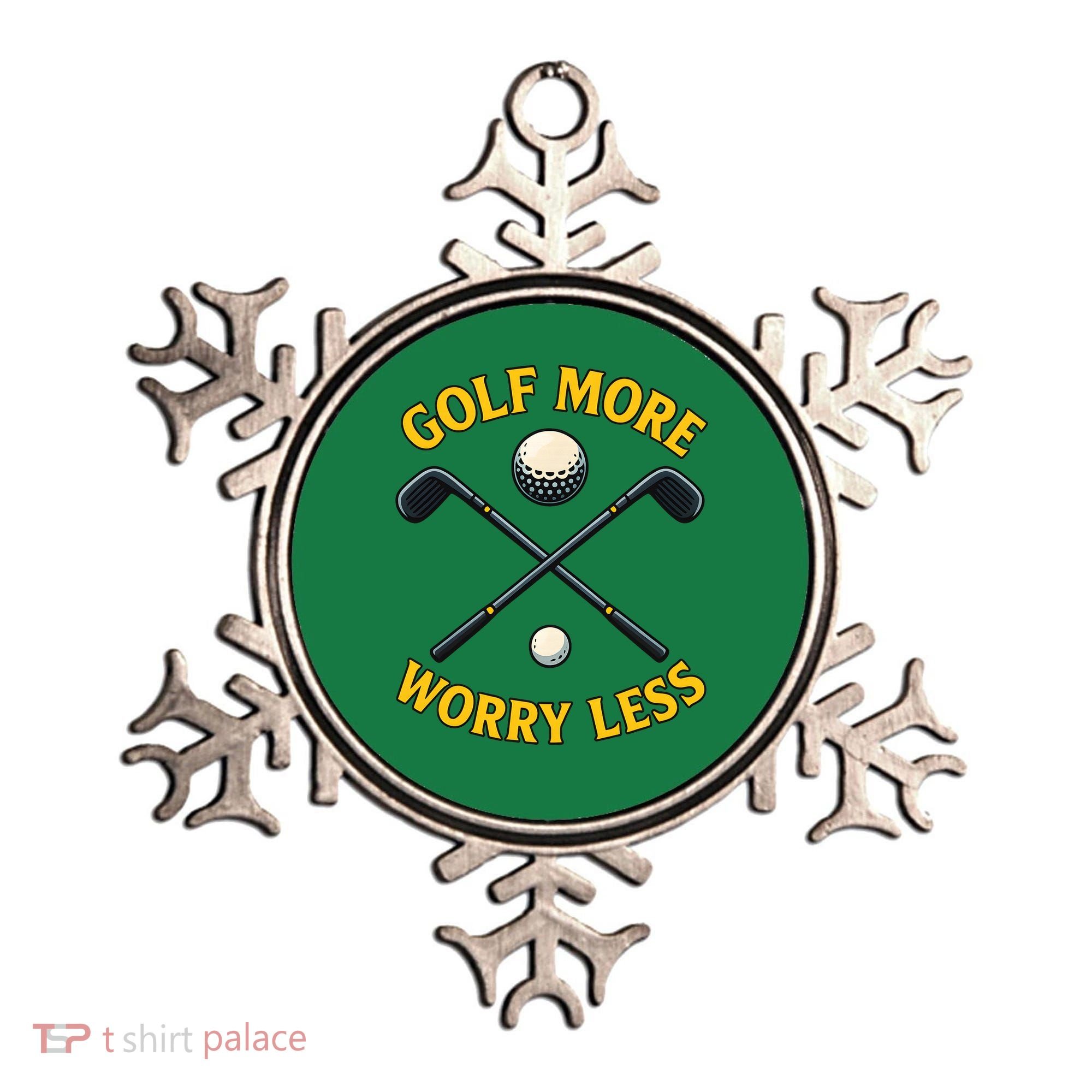 Golf More Worry Less Ornament