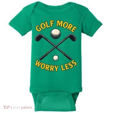 Golf More Worry Less Baby Bodysuit