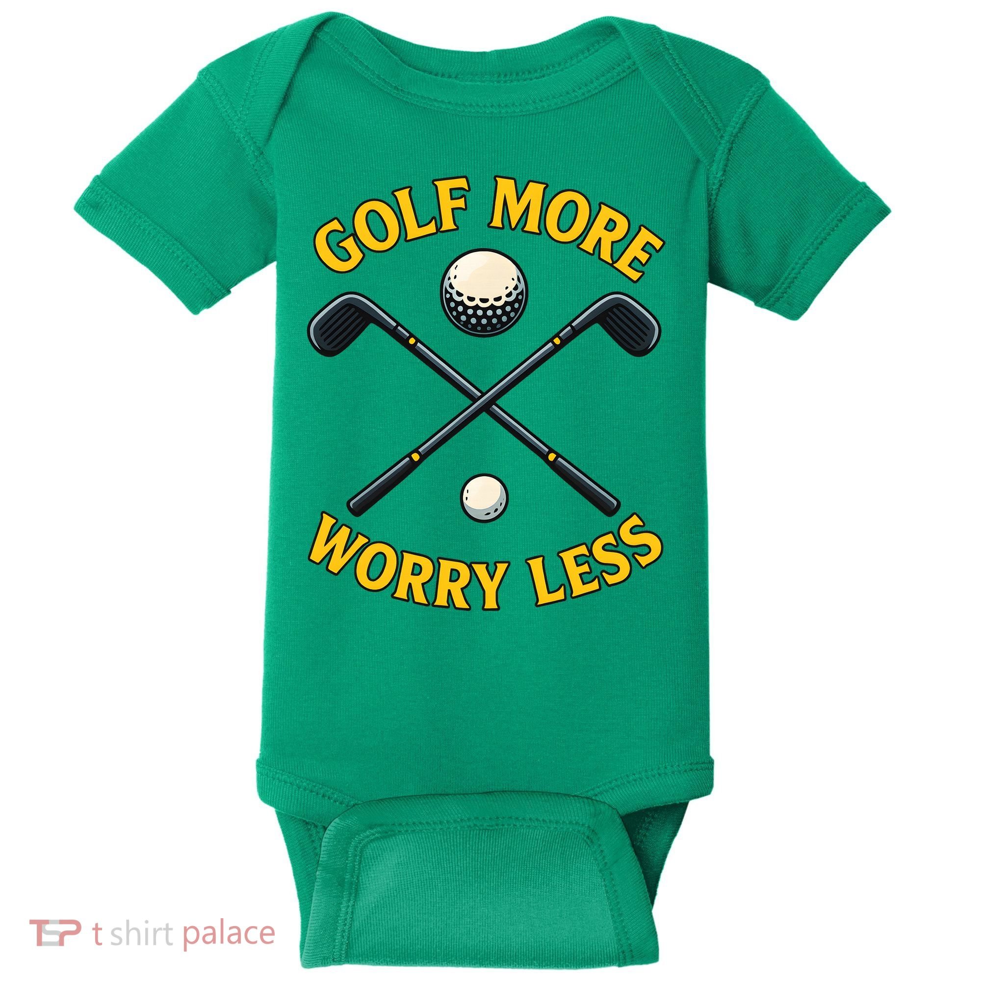 Golf More Worry Less Baby Bodysuit