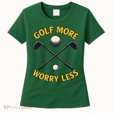 Golf More Worry Less Women's T-Shirt