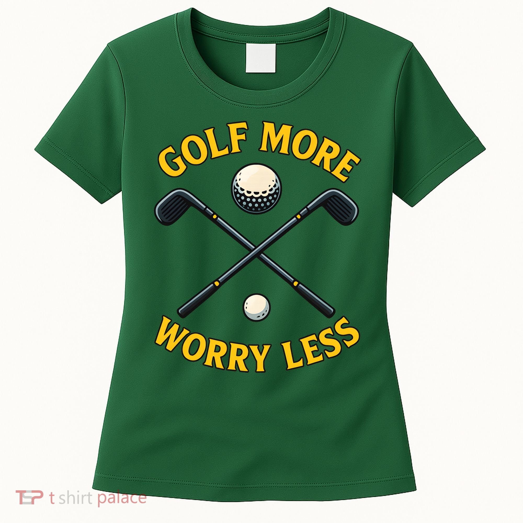 Golf More Worry Less Women's T-Shirt