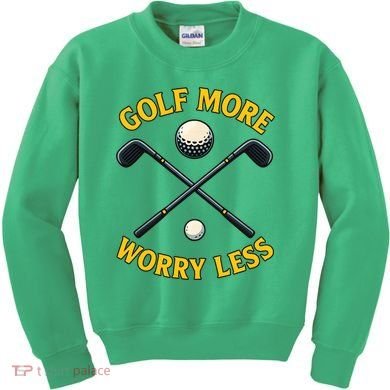 Golf More Worry Less Kids Sweatshirt