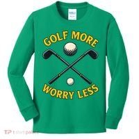 Golf More Worry Less Kids Long Sleeve Shirt thumb 0