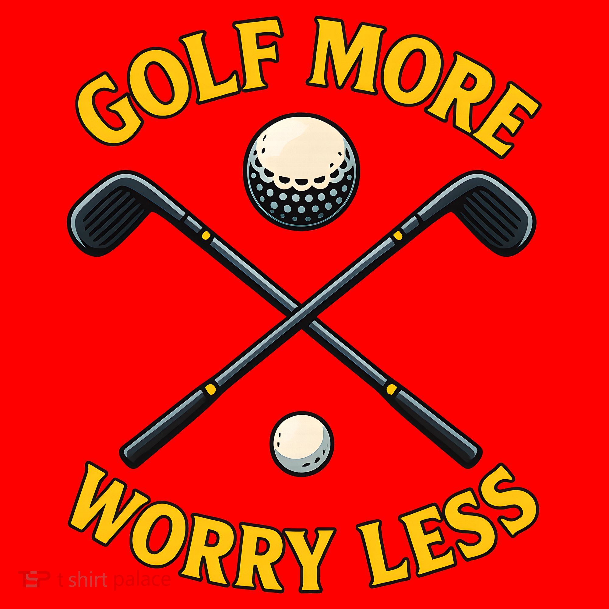 Golf More Worry Less Santa Hat