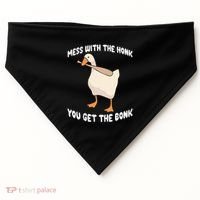 Goose Mess With The Honk You Get The Bonk USA-Made Doggie Bandana thumb 0