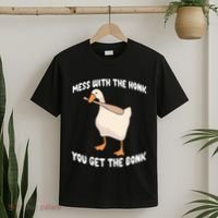Goose Mess With The Honk You Get The Bonk T-Shirt thumb 2