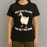 Goose Mess With The Honk You Get The Bonk T-Shirt thumb 4