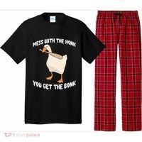 Goose Mess With The Honk You Get The Bonk Pajama Set thumb 0