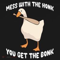 Goose Mess With The Honk You Get The Bonk Ornament thumb 1