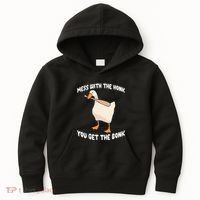 Goose Mess With The Honk You Get The Bonk Kids Hoodie thumb 0