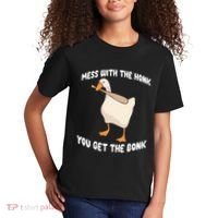 Goose Mess With The Honk You Get The Bonk Kids T-Shirt thumb 2