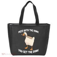 Goose Mess With The Honk You Get The Bonk Tote Bag thumb 0