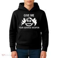 Give Me Your Service Weapon Kids Hoodie thumb 4