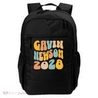 Gavin Newsom 2028 For President Resist Wavy Groovy Election Backpack thumb 0