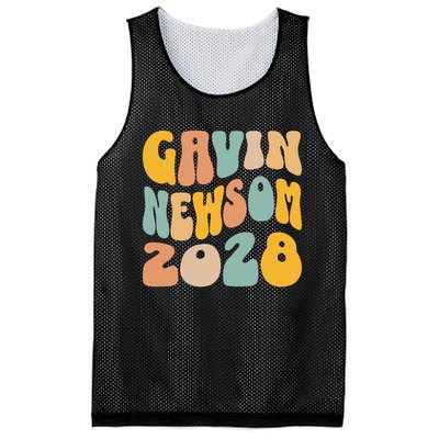 Gavin Newsom 2028 For President Resist Wavy Groovy Election Mesh Reversible Basketball Jersey Tank