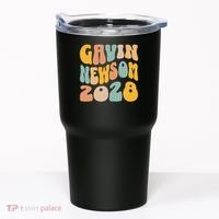 Gavin Newsom 2028 For President Resist Wavy Groovy Election Tumbler thumb 0