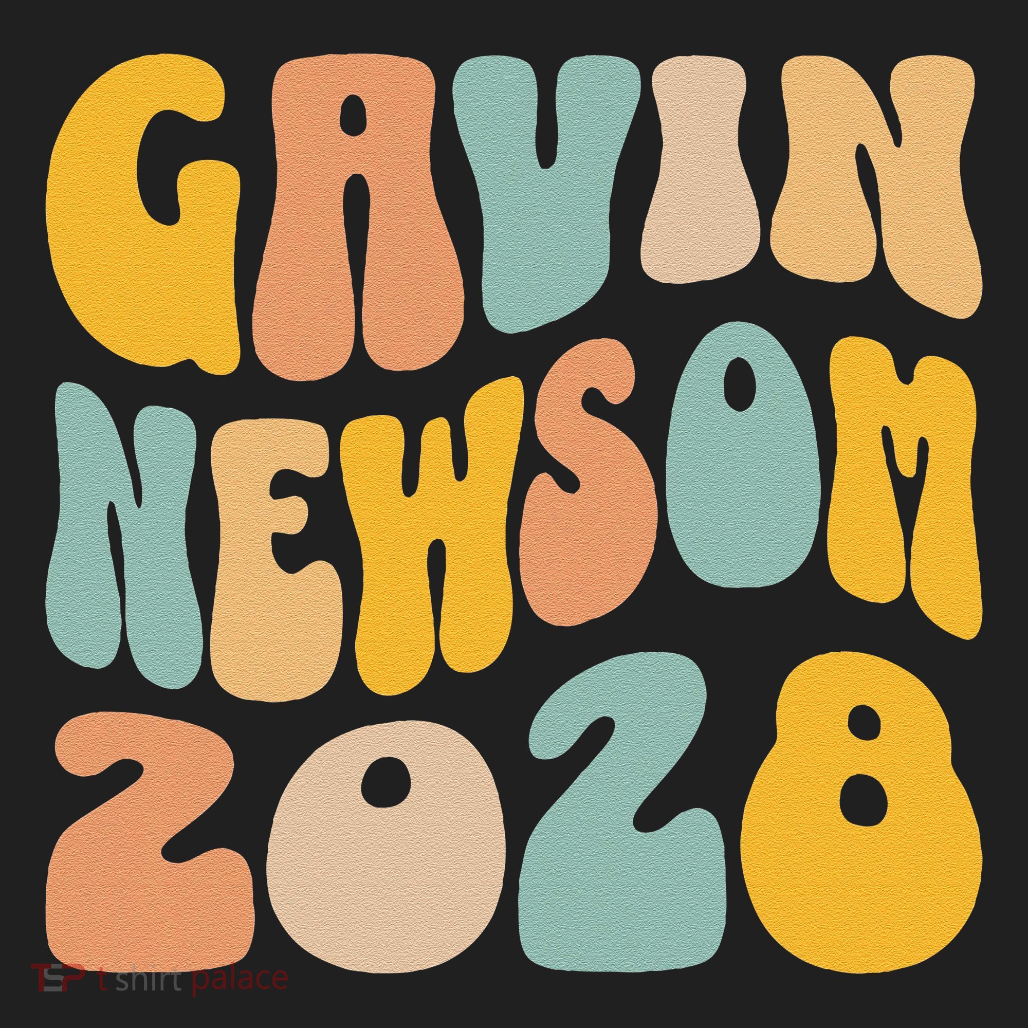 Gavin Newsom 2028 For President Resist Wavy Groovy Election Hat