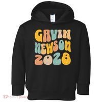 Gavin Newsom 2028 For President Resist Wavy Groovy Election Toddler Hoodie thumb 0