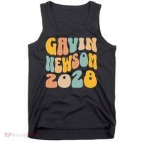 Gavin Newsom 2028 For President Resist Wavy Groovy Election Tank Top thumb 0