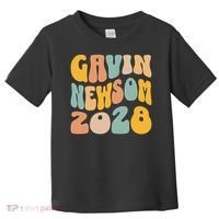 Gavin Newsom 2028 For President Resist Wavy Groovy Election Toddler T-Shirt thumb 0